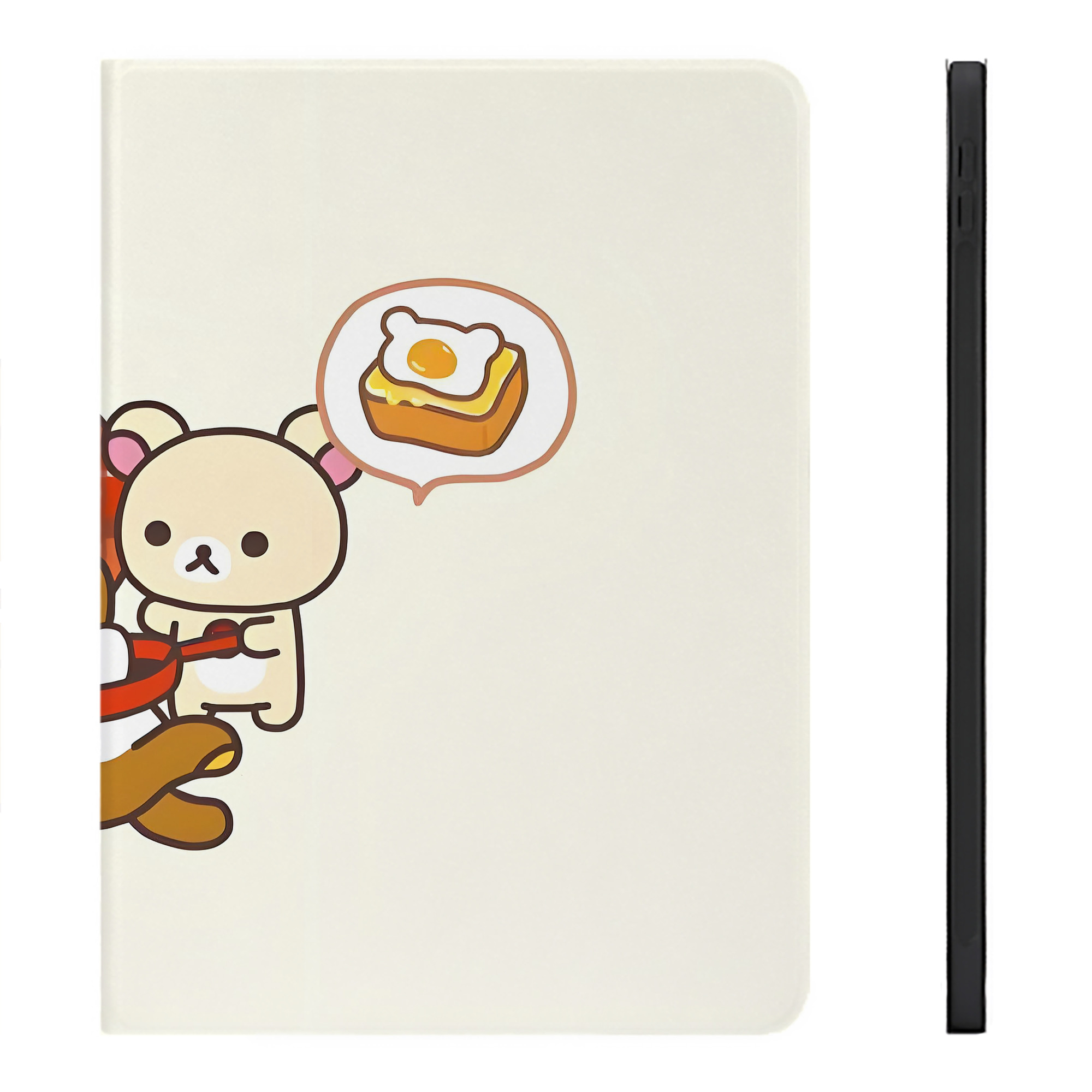 （画像用） リラックマ リラックマ キイロイトリ Rilakkuma Korilakkuma Kiiroitori IPadケース ペンホルダー付き ブックスタイルデザイン